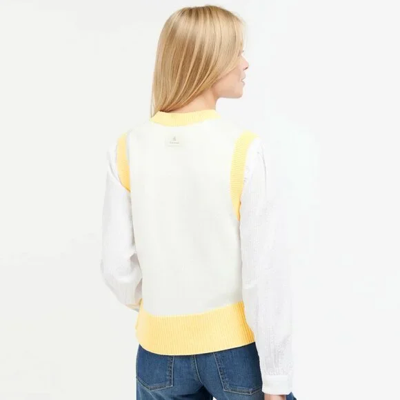 NEW Anthropology Barbour Knit Vest, Jumper Sweater, Sz US 8 - Picture 4 of 15